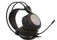 Rampage RM-23 AGITA Siyah Usb 7.1 RGB Ledli Titreşimli Surround Oyuncu Mikrofonlu Kulaklık - 1